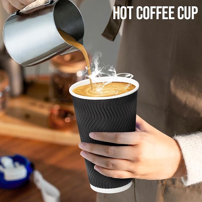 BYSNOW 100 Pack 16 oz Coffee Cups - Image 5