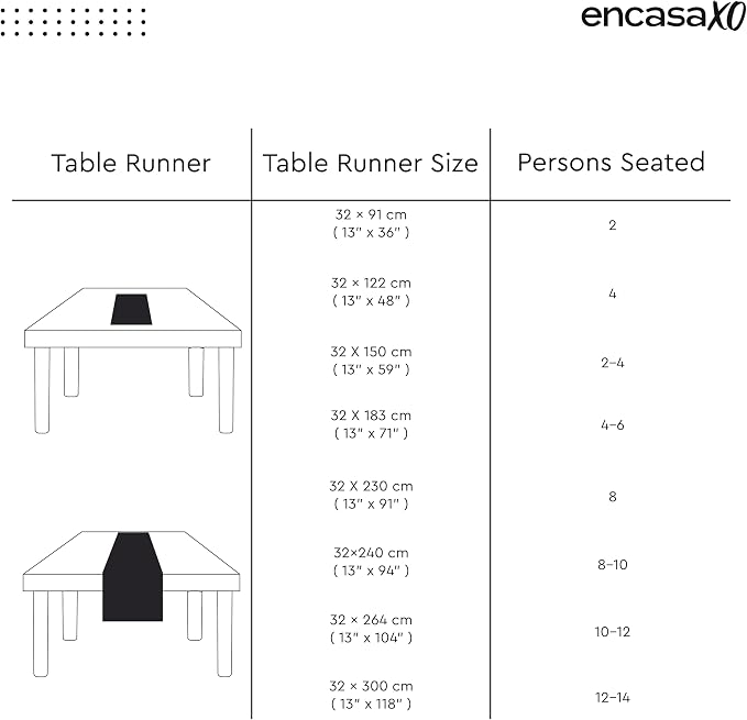 Encasa XO Table Runner, Cotton Canvas Dining Runner 13"x36" | Hot Pink - Image 7