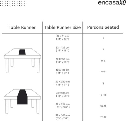 Encasa XO Table Runner, Cotton Canvas Dining Runner 13"x36" | Purple, 180 GSM - Image 7
