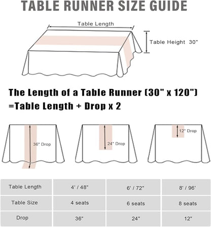 4 Pcs 10FT Champagne Chiffon Table Runners 30x120 Inches Sheer Tulle Boho Table - Image 5