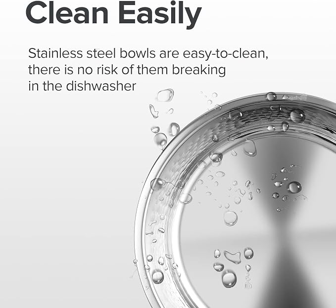 URBUDDIES 2 Pack Hammered Stainless Steel Dog Bowls, 11 Cup, Dishwasher Safe - Image 7