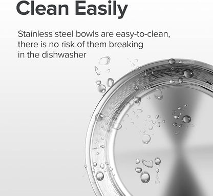 URBUDDIES 2 Pack Hammered Stainless Steel Dog Bowls, 11 Cup, Dishwasher Safe - Image 7