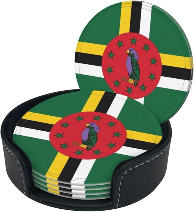 Dominica Flag Coasters for Drinks - Image 2