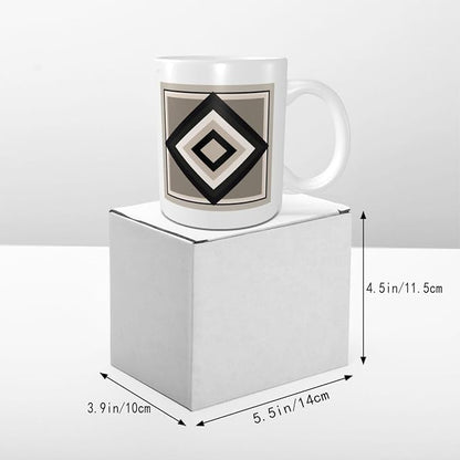 Geometric Blocks And Lines Minimal Neutral Ceramic Cup, Elegant Coffee Mug Tee - Image 6