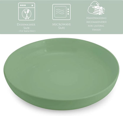 Elanze Designs Bistro Glossy Ceramic 8.5 inch Shallow Pasta Dinner Bowls Set of - Image 2