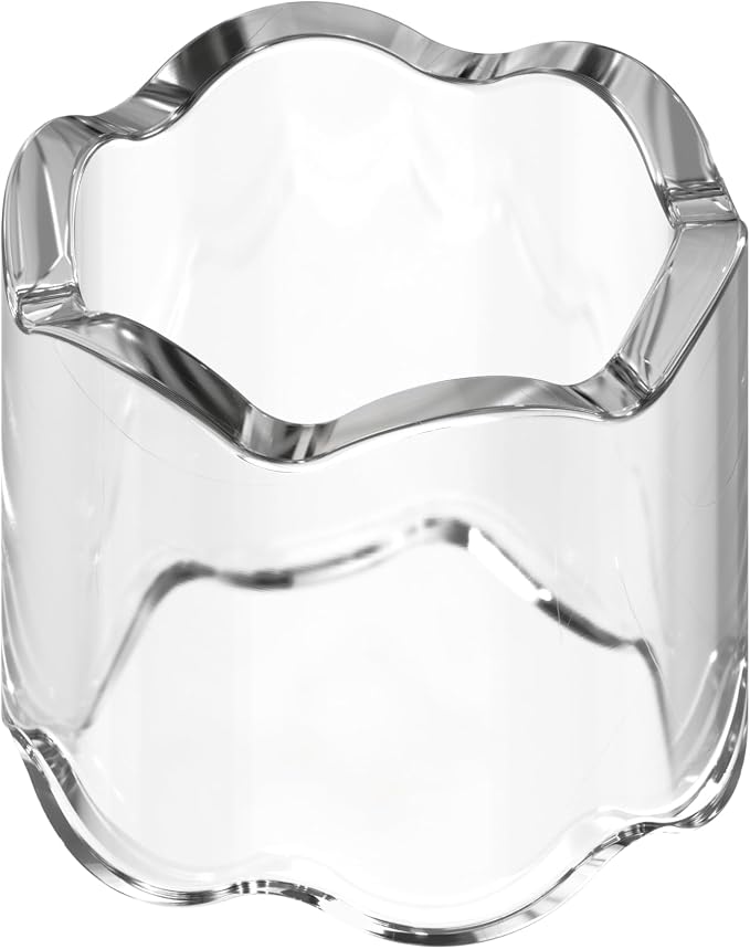 Scalloped Acrylic Napkin Rings Set of 4 – Elegant Crystal Clear Napkin Holders - Image 7