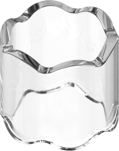 Scalloped Acrylic Napkin Rings Set of 4 – Elegant Crystal Clear Napkin Holders - Image 7