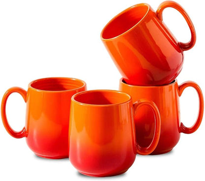 HASENSE Set of 4 Ombre Coffee Mugs, 15oz Large Ceramic Cups – Dishwasher & by Hasense