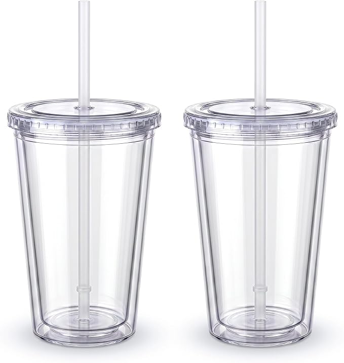 Zukro Clear Double Wall Plastic Tumbler by ZukroDrinkware