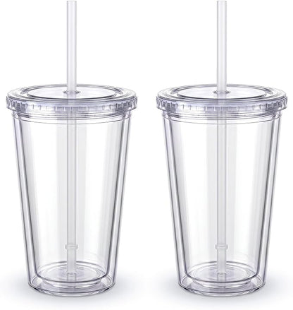 Zukro Clear Double Wall Plastic Tumbler by ZukroDrinkware