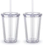 Zukro Clear Double Wall Plastic Tumbler by ZukroDrinkware