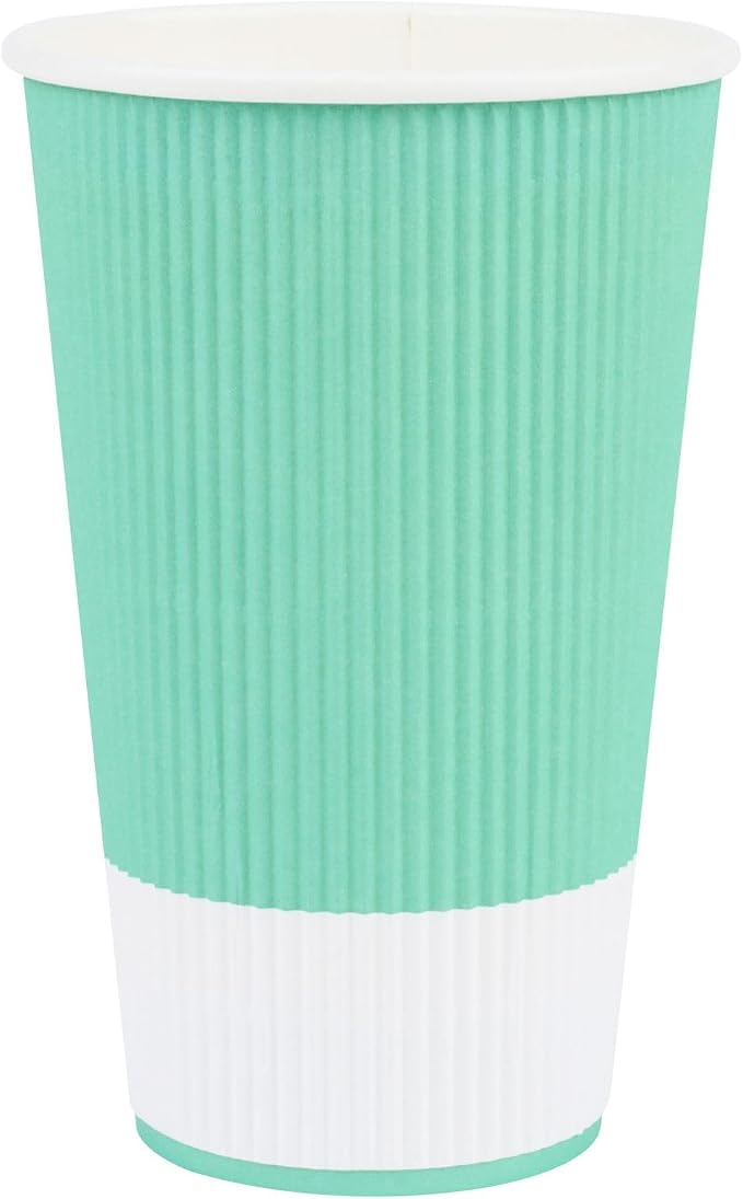 Restaurantware 16 Ounce Double Wall Disposable Coffee Cups, 500 Insulated Light - Image 2