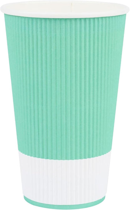 Restaurantware 16 Ounce Double Wall Disposable Coffee Cups, 500 Insulated Light - Image 2