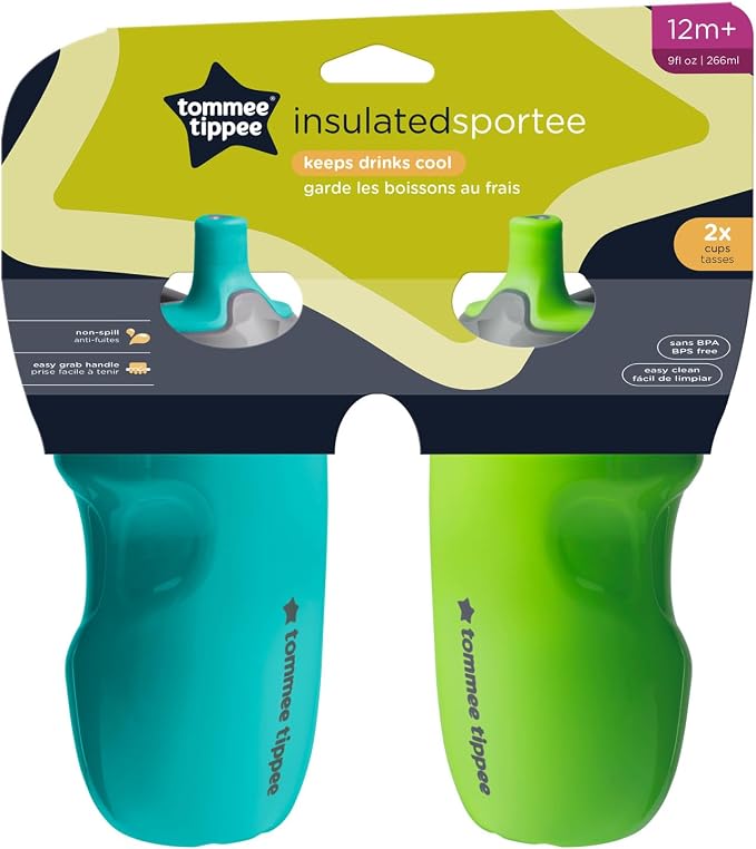Tommee Tippee Toddler Sippy Cup, Sporty Spout, 1-3 Years, Insulated | Pack of 2 - Image 7