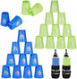 yeesport 24 Sport Stacking Cups Blue/Green Training Game by yeesport