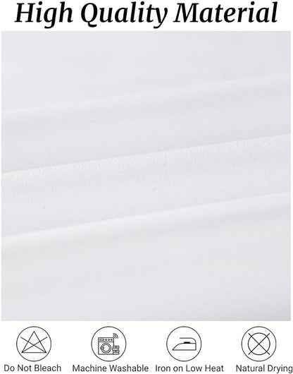 Fokitut 6 Pack Round Tablecloth, 120 Inch, Stain Resistant and Wrinkle Polyester Table Cloth, Fabric Table Cover for Kitchen Dining, Wedding, Party, Holiday Dinner-White