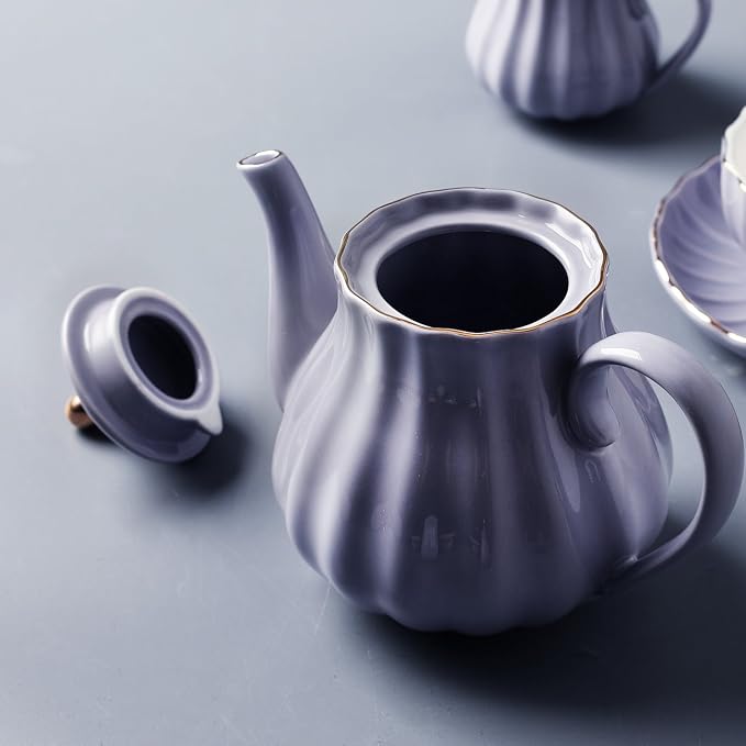Porcelain Tea Sets British Royal Series, 8 OZ Cups& Saucer Service - Image 5