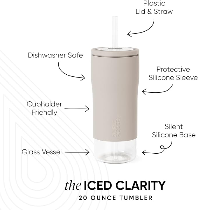 Simple Modern Glass Iced Coffee Cup - Image 2