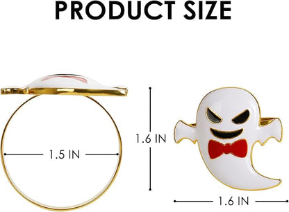 wonlex Halloween Napkin Rings Set of 6 - Image 6
