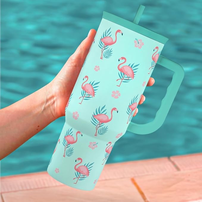 Flamingo Tumbler, Stainless Steel Insulated Tumblers Coffee Mug Cup - Image 6