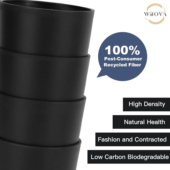Wrova Wheat Straw Cups Set of 8 Good Alternative to Plastic Cups 20 oz - Image 4