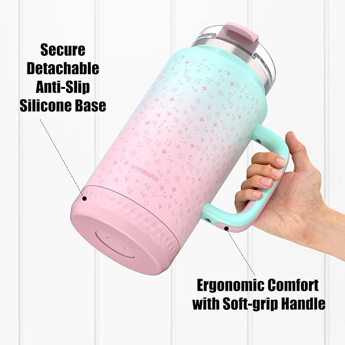 Hydraful 64 oz Tumbler with Handle and Straw - Image 6