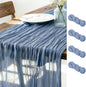 Dusty Blue Cheesecloth Table Runner 120 Inches 4 Pack Gauze Table Runner | by LINXTAR