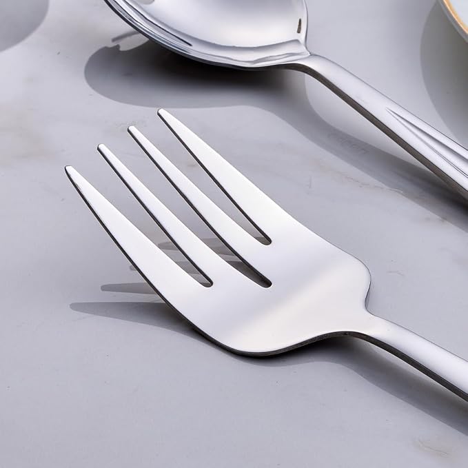 GoGeiLi Salad Server Set, 9.5-inch Stainless Steel Salad Serving Utensil - Image 5