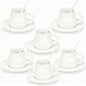 8 Ounce Cappuccino Cups Set of 6, Ceramic Coffee Cups by Ulable