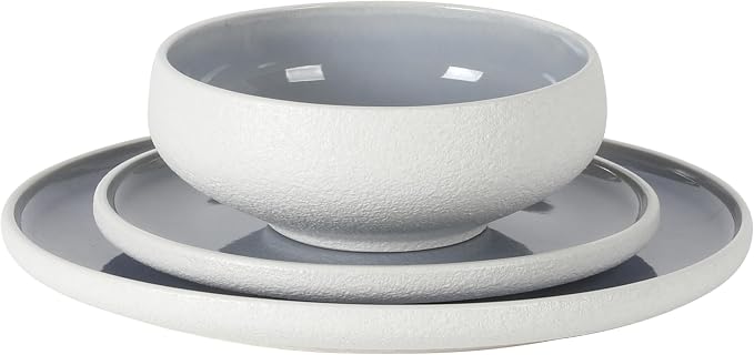 Gibson Elite Pacifco Beach Plates and Bowls Sets, 12-Piece Stoneware Dinnerware - Image 9