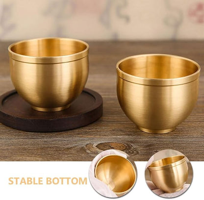 Vintage Teacup Set 2 Pack 2Oz Antique Brass Tea Cups Small Retro Teacups - Image 7