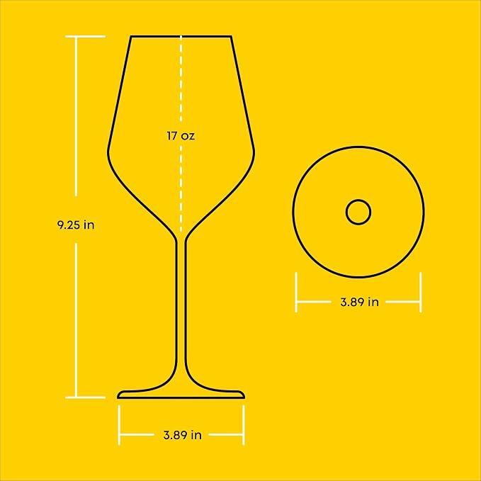 JoyJolt Layla Italian Red Wine Glasses, 17 oz Clear – Made in Europe - Image 2