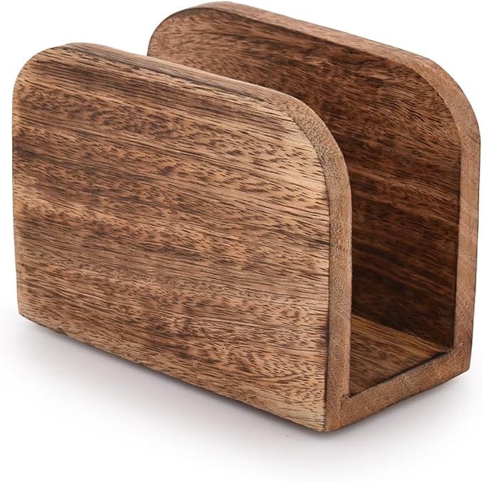 Burning Finish Mango Wood Napkin Holders by Samhita