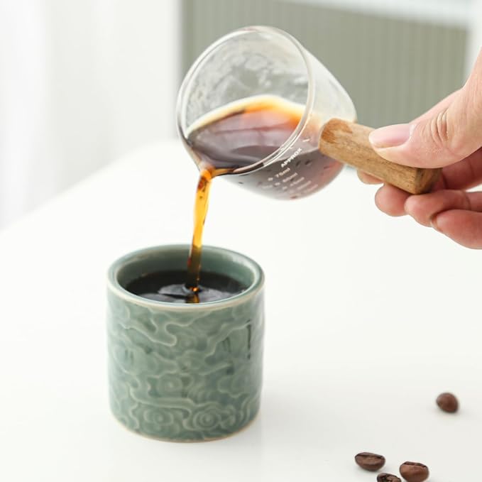 Ceramic Espresso Cups Set of 2 or 4-3oz Demitasse Cups - Image 4