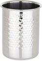 Viking Kitchen Utensil Holder, Hammered Stainless Steel Kitchen Utensils Organizer Crock, Counter Top Storage, Cooking Accessories, Silver