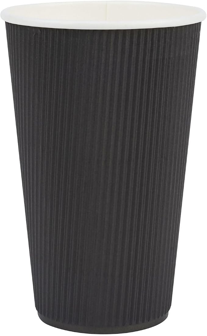 Restaurantware 12 Ounce Double Wall Disposable Coffee Cups, 500 Insulated Black - Image 2