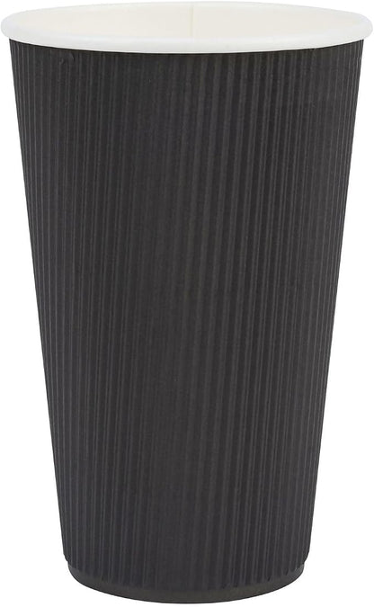 Restaurantware 12 Ounce Double Wall Disposable Coffee Cups, 500 Insulated Black - Image 2
