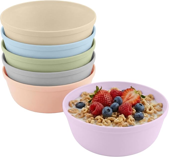 MASTERCOOK Plastic Bowls Set of 6 – 15oz Multipurpose Deep Plates Salad and by Unknown