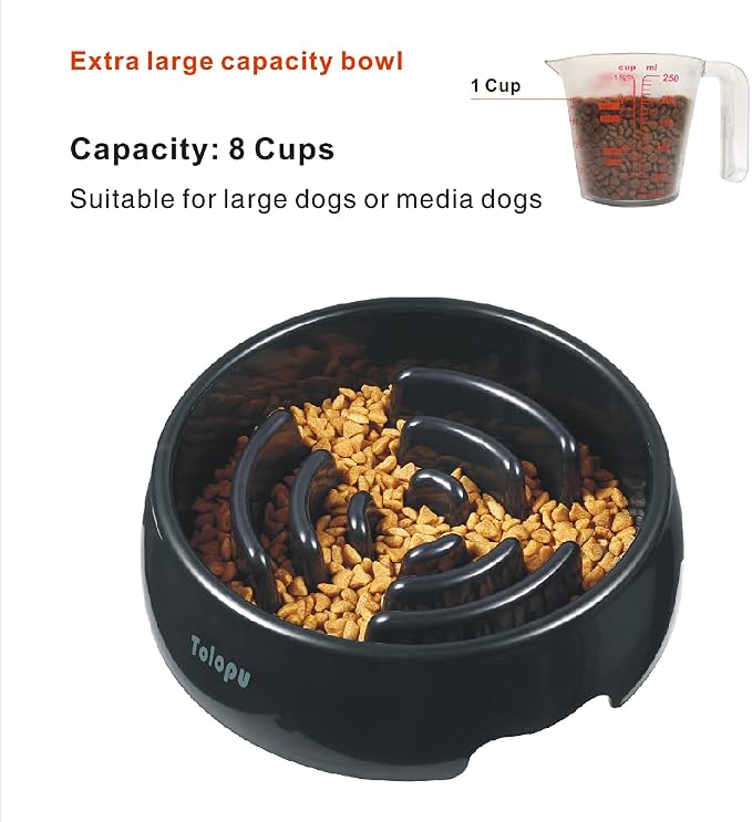 Large Slow Feeder Dog Bowls, Hold 8 Cups, Stop Bloat Bowl Anti-Choking - Image 2