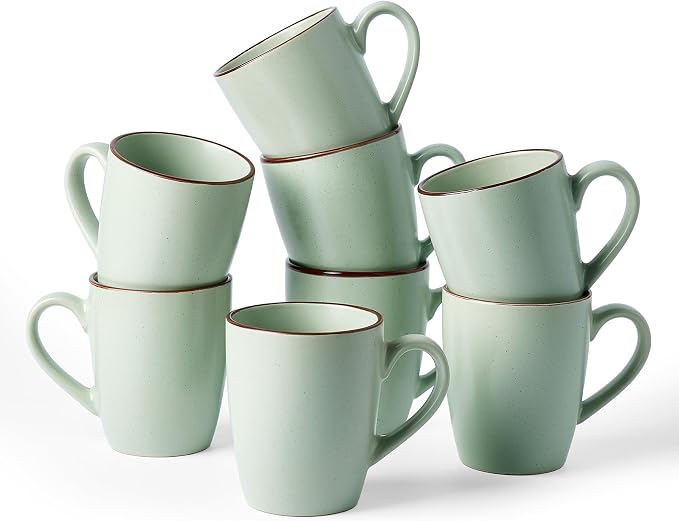 famiware Venus Coffee Mugs Set of 8, 13 oz Ceramic Stoneware Mug Cup Set | by Famiware