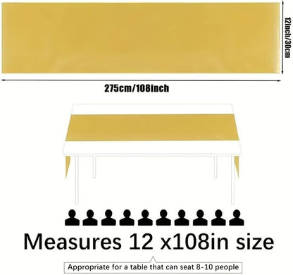 12 Pack Gold Table Runners, Satin Table Runner 12x108 Inches Long, Silk and - Image 6