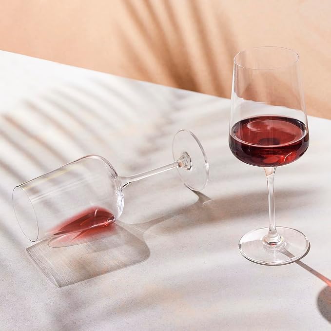 Krosno Red Wine Glasses | Elegant Design | Set of 6 | 16.9 oz | Infinity - Image 6