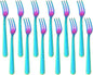 Oyster Fork Set of 12, 5.4 Inch Stainless Steel Cocktail Forks, 3 Tines Mini by KitchenDining