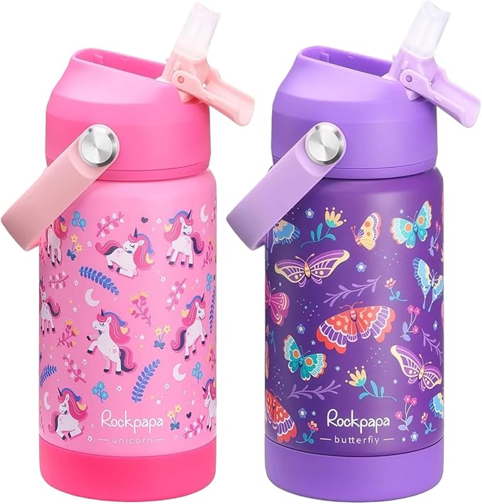 rockpapa 2 Pack Kids Insulated Water Bottle by rockpapa