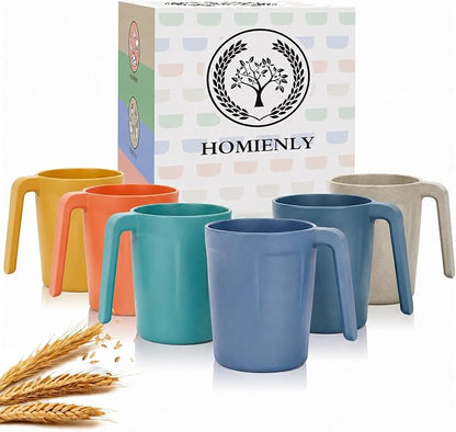 Homienly Wheat Straw Coffee Mugs, Alternative to Plastic Coffee Cups, by HOMIENLY