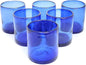Solid Cobalt Blue 9 oz Short Tumblers, Recycled Glass, Toxin-Free by MexHandcraft