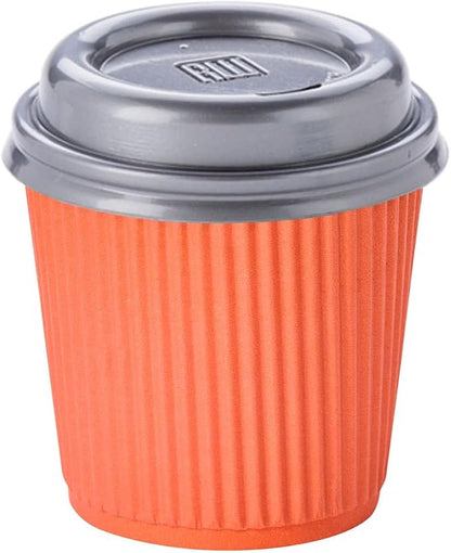 Restaurantware 4 Ounce Ripple Wall Disposable Coffee Cups, 500 Insulated Orange - Image 6