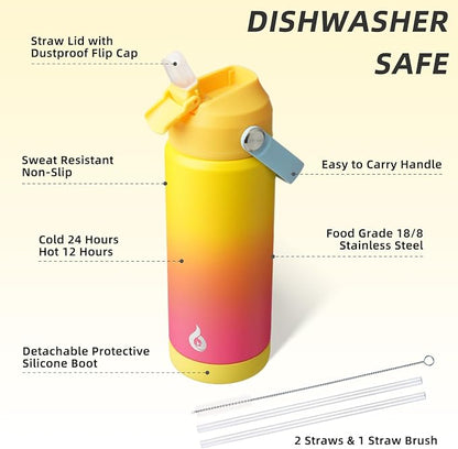 BJPKPK 18oz Insulated Water Bottle, Stainless Steel Bottle - Image 3