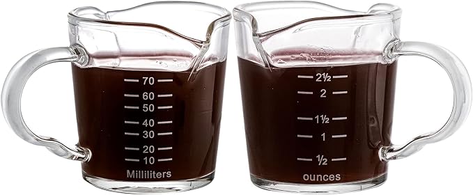 Hacaroa 4 Pack Double Spouts Measuring Cups Espresso Shot Glass - Image 5