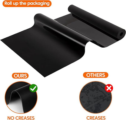 Large Silicone Mats for Kitchen Counter,12"x72" Cuttable Silicone Roll for Silicone Heat Resistant Mat Silicone Placemat Cabinet Liner,New Skin-Friendly Material Countertop Protector,Black